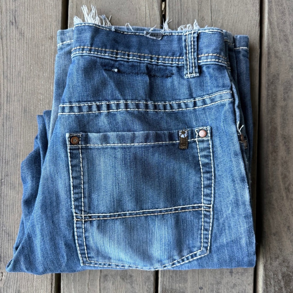 Vintage Southpole Baggy Wide Leg Jeans Multi Stitch Y2K Medium Wash